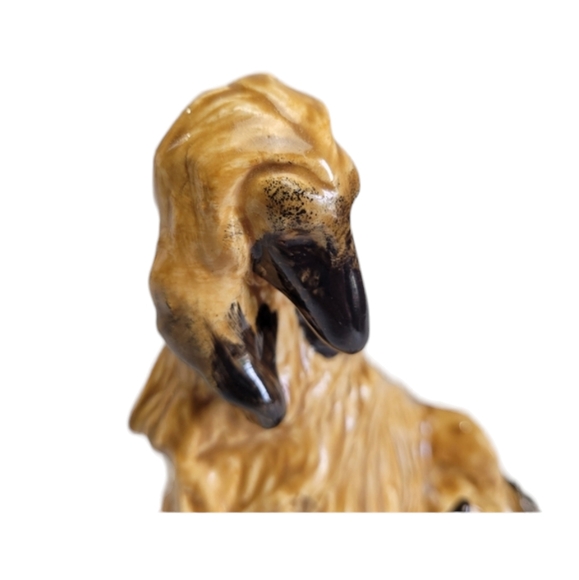 Designs in Clay Afganhound Looking Down at a Siamese Cat Signed by Donna Eddy - Picture 7 of 11